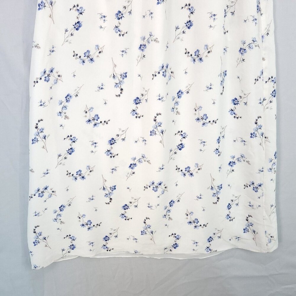 Rebecca Taylor Silk Dress Francine Size 4 Off-the-Shoulder Ruffle Floral No Belt - Picture 8 of 12